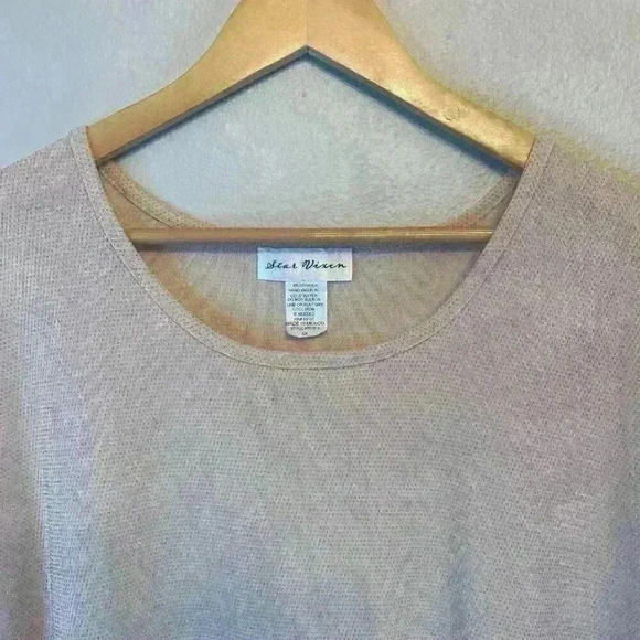 Star Vixen Light Pink Sparkle Glitter Short Sleeved HI-Low Hem Blouse‎ Size 3X - Picture 2 of 11